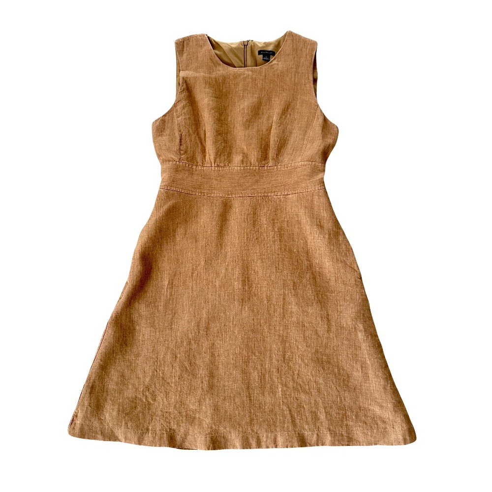 Ann Taylor Canvas Dress, Size 2, Color Brownish-Rust, Excellent Condition